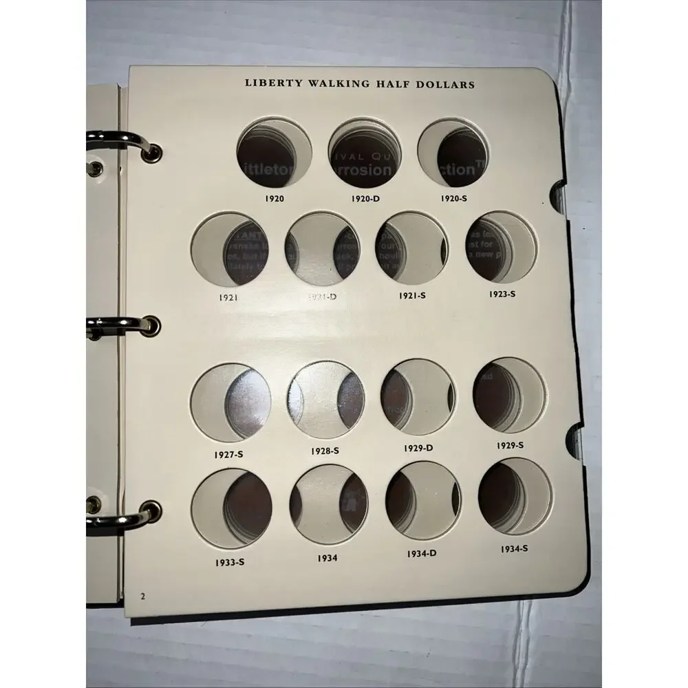 Littleton Coin Company 1916-1947 Liberty Walking Half Dollar Album Coin Storage
